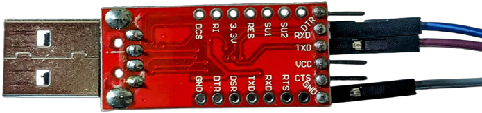 USB-Serial-Adapter  connected